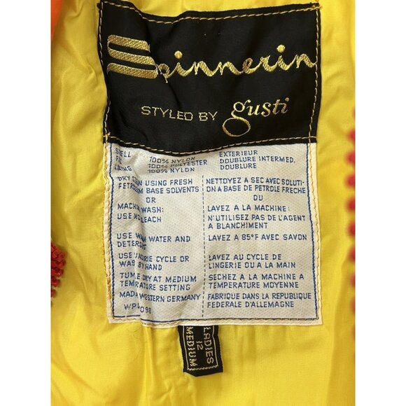 Vintage 70's Spinnerin by Gusti Womens Medium Ski Suit One Piece Orange/Yellow - Picture 16 of 16